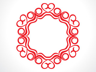 abstract artistic creative red floral border vector illustration