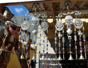 silver wind chimes Ollantaytambo, Peru