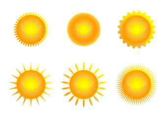 Sun icon set