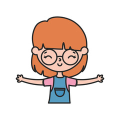 Isolated girl cartoon vector design