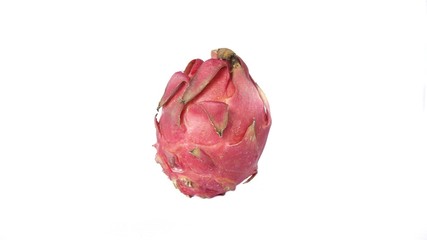 Image of dragon fruit of pitaya isolated on white background