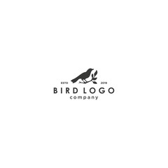 bird logo hipster vintage retro vector line outline monoline art icon
