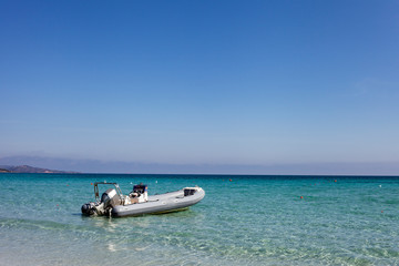 Fototapeta na wymiar Mediterranean sea next to San Teodoro village, Sardinia, Italy.