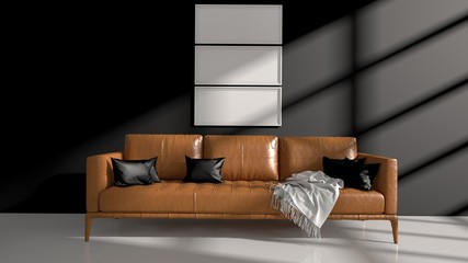 3D illustration of interior design