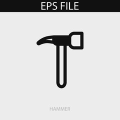 Hammer icon. EPS vector file