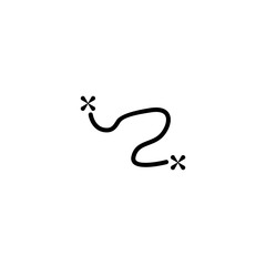 Treasure map icon. Camping travel symbol. Logo design element