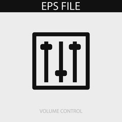 Volume control icon. EPS vector file