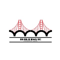  Bridge Concept Logo Design Template