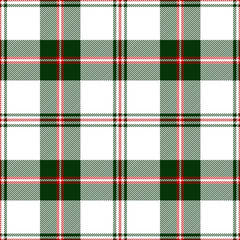Green, red and white tartan plaid. Stylish textile pattern.