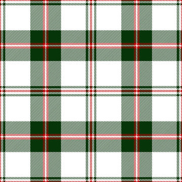 Green, red and white tartan plaid. Stylish textile pattern.