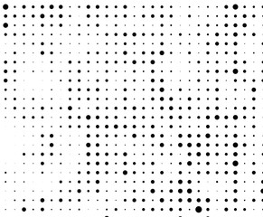 The texture of halftone. Abstract background of black dots on white
