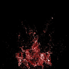 Splash fluid. 3d illustration, 3d rendering.