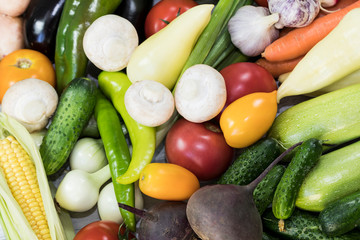 Background from organic vegetables without GMOs grown without pesticides in ecologically clean regions of Europe