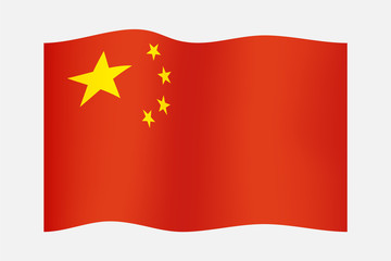 Five starred red Flag of China. National flag