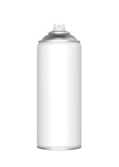 Open Spray Can with Paint. 3D rendered Mock Up Isolated on White Background.