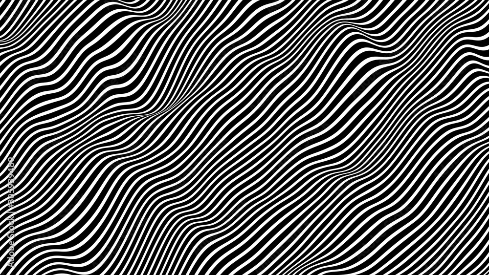 Poster abstract morphing diagonal white lines - 3d rendering