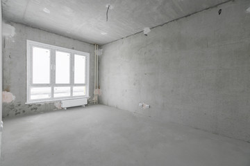 interior of the apartment without decoration
