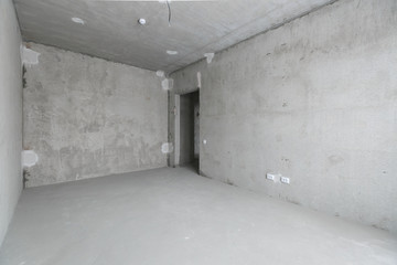 interior of the apartment without decoration