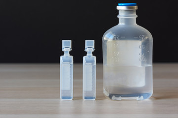 A set of saline for antibiotic infusion