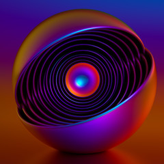 Geometric background. 3d illustration, 3d rendering.