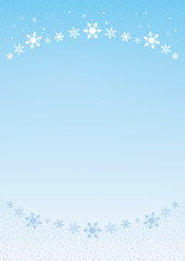 Fototapeta premium 爽やかな雪の結晶 背景素材