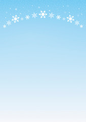 爽やかな雪の結晶 背景素材