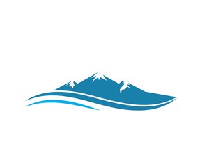 High Mountain icon Logo vector illustration design