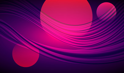 3D Circle Objects and Bright Flow Wave.