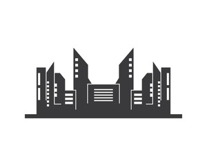 Obraz premium modern city skyline vector landscape illustration