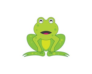 Frog Logo Template vector illustration