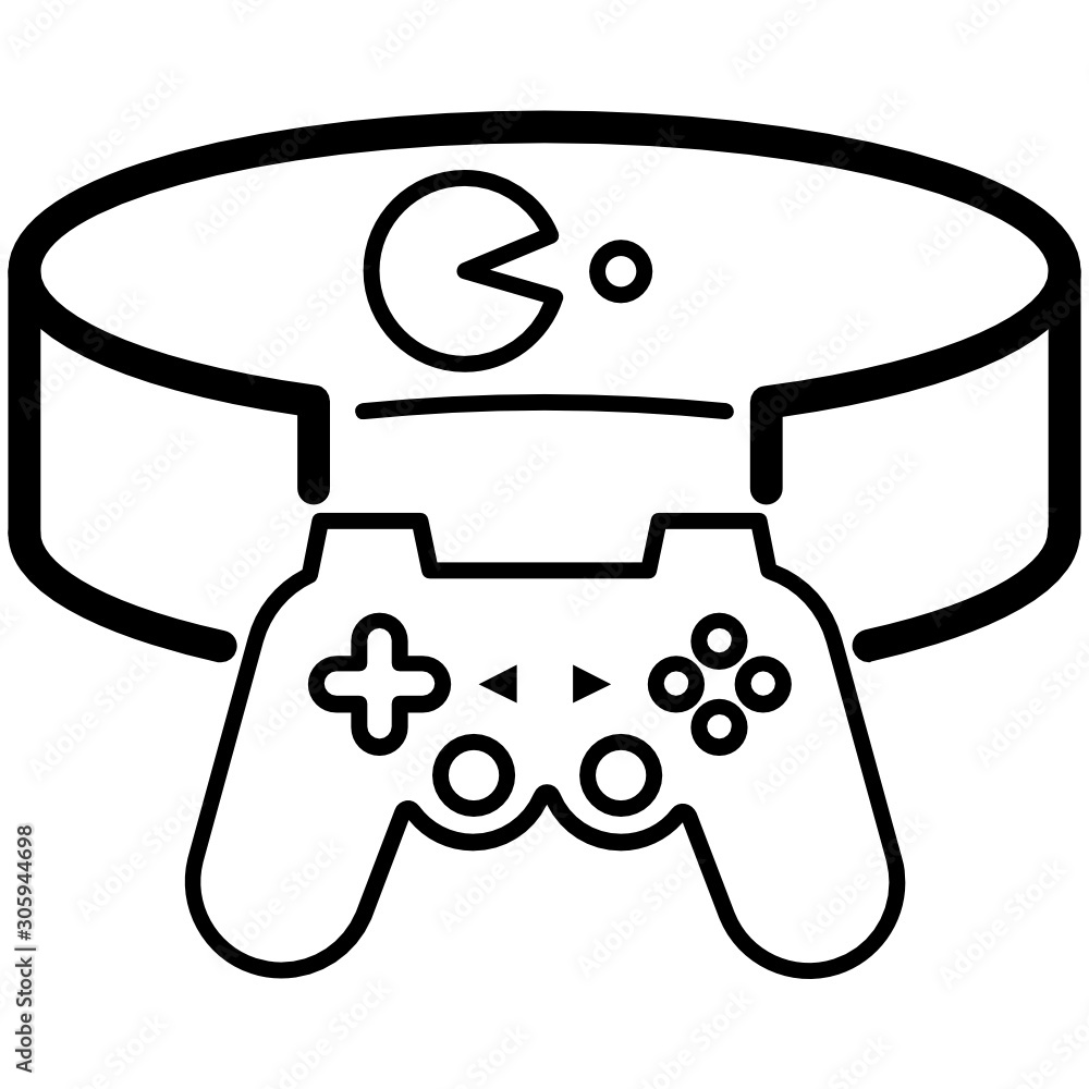 Poster interactive computer entertainment 3d gaming vector icon design