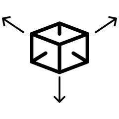 3D Item Box Vector Icon design