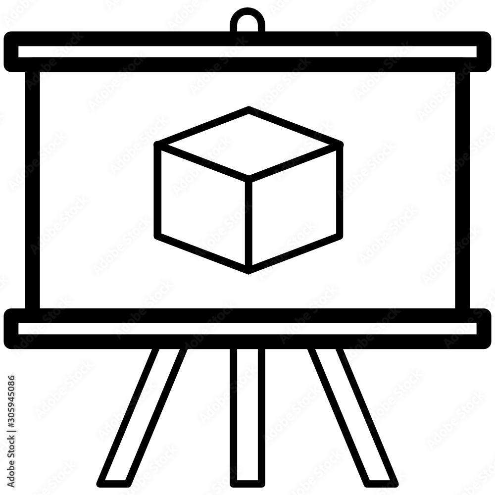 Poster 3d modelling presentation vector icon design