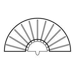 Spanish typical fan icon vector