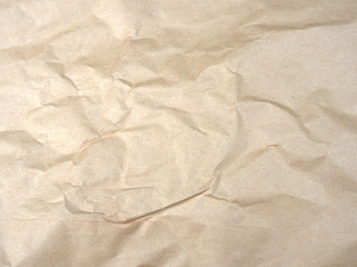 Fototapeta na wymiar Crumpled craft paper
