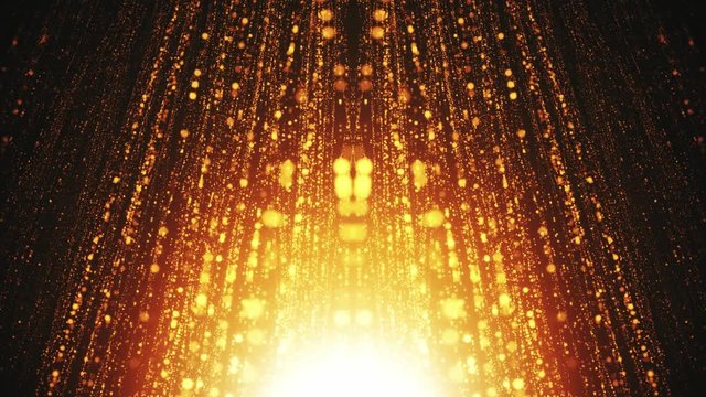 Golden Diamond with shining Glitter, Loop Abstract Background
