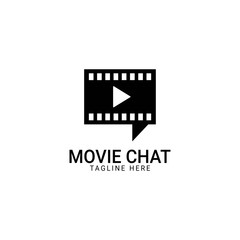Fototapeta na wymiar Movie Talk logo template design vector