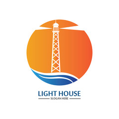 Lighthouse logo icon vector template