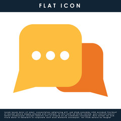 Chat Speech Illustration Icon Flat Design, Graphic Element