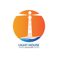 Lighthouse logo icon vector template
