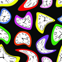 Molten colored watches.