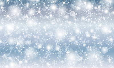 Falling snow background. Vector illustration