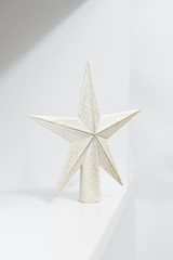 Star Christmas bauble on white background