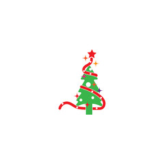 Christmas tree Logo Template vector symbol