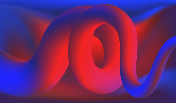 Red, Blue Fluid Digital Elements.