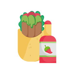 Isolated mexican food vector design