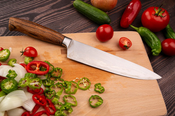  18/5000 chopped vegetables