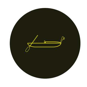 recommend clip art: vector icon of typical gondola of venice in italy