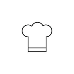 vector chef hat icon formed with simple lines
