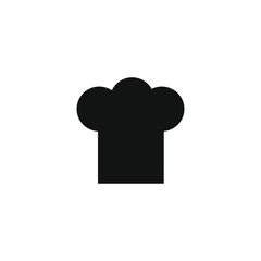 vector chef hat icon formed with simple lines